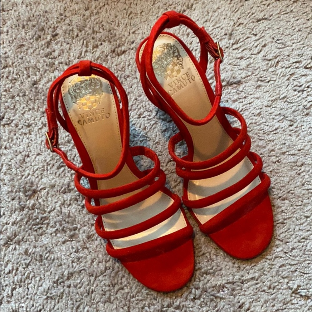 Vince Camuto Red Strappy Heels
